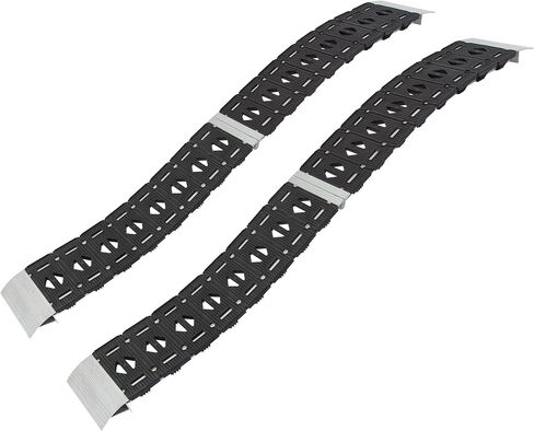 CARGOSMART 3092, Hybrid S-Curve Centerfold Ramp, For Use Easily And Safely Loading & Unloading Lawn Equipment, Motorcycles, ATVs, 750 Lb Per Ramp Capacity, Black 2-Pack in Saudi Arabia