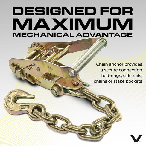 VULCAN Car Tie Down with Snap Hooks - Lasso Style - 2 Inch x 96 Inch - 4 Pack - High-Viz - 3,300 Pound Safe Working Load in Kuwait