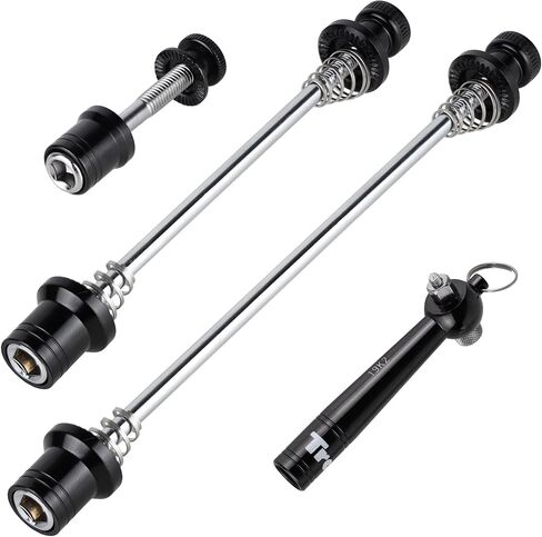 CyclingDeal Bike Bicycle Wheel Hub Non Quick Release Lock Skewers Set - Prevent Removing Wheels & Seatpost by Hands - with Tool in Saudi Arabia