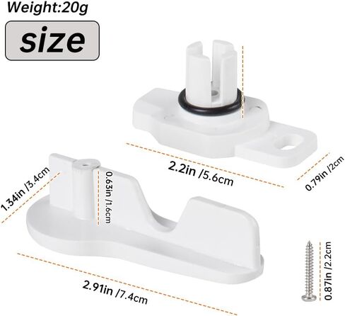 2 Pcs RV Handle Latch for Inspection Hatch Square Hatch Cover Accessories Handle White in Kuwait