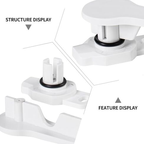 2 Pcs RV Handle Latch for Inspection Hatch Square Hatch Cover Accessories Handle White in Kuwait