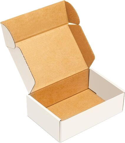 50 pack Small Shipping Box,6x4x2'',Corrugated Mailer,YUNSY-BOX Cardboard Box, White,for Small Business in Saudi Arabia