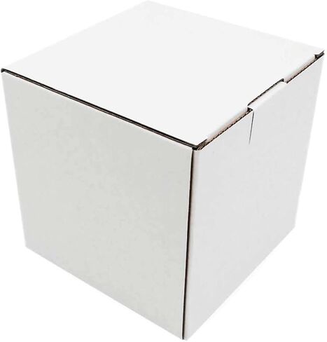 حزمة من 25 صندوق شحن BM555، صندوق هدايا صغير من الورق المقوى المموج مقاس 5 × 5 × 5 بوصة للبريد والتجارة الإلكترونية والشحن والتخزين وتغليف الهدايا، كوب مثالي 11 أونصة إلى 15 أونصة صناديق للهدايا in Kuwait