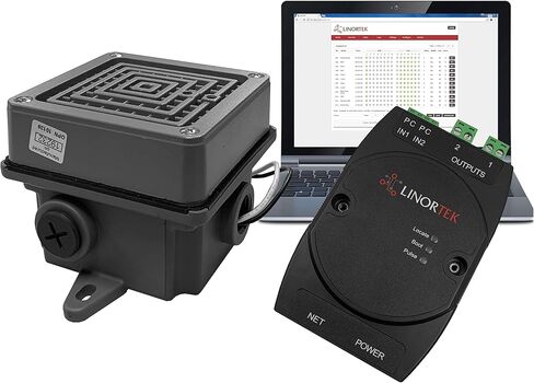 وحدة تحكم Linortek Netbell-2-1Buz TCP/IP مع جهاز تحكم عالي الصوت مقاس 4 بوصات لنظام تنبيه وقت استراحة الغداء في مستودعات المصانع الصناعية مع برنامج جدولة مدمج in Kuwait