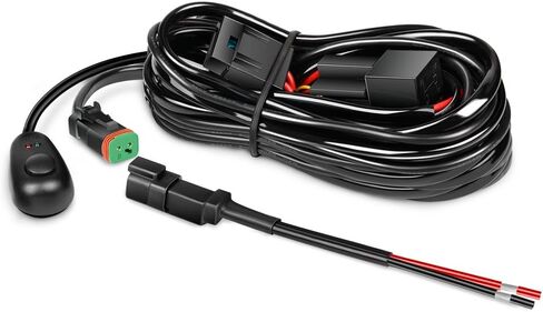 Nilight - 10017W 16AWG DT موصل الأسلاك تسخير عدة LED ضوء بار 12V على إيقاف التبديل السلطة التتابع بليد الصمامات لأضواء الطرق الوعرة LED ضوء العمل الرصاص واحد، 2 سنة الضمان in Kuwait