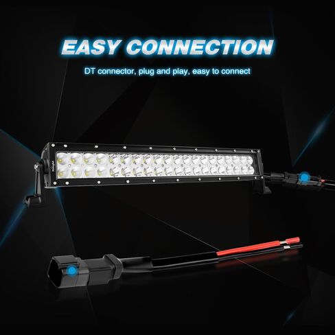 Nilight - 10017W 16AWG DT موصل الأسلاك تسخير عدة LED ضوء بار 12V على إيقاف التبديل السلطة التتابع بليد الصمامات لأضواء الطرق الوعرة LED ضوء العمل الرصاص واحد، 2 سنة الضمان in Kuwait