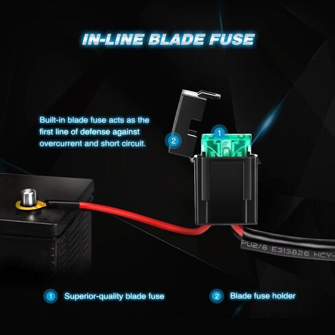 Nilight - 10017W 16AWG DT موصل الأسلاك تسخير عدة LED ضوء بار 12V على إيقاف التبديل السلطة التتابع بليد الصمامات لأضواء الطرق الوعرة LED ضوء العمل الرصاص واحد، 2 سنة الضمان in Kuwait
