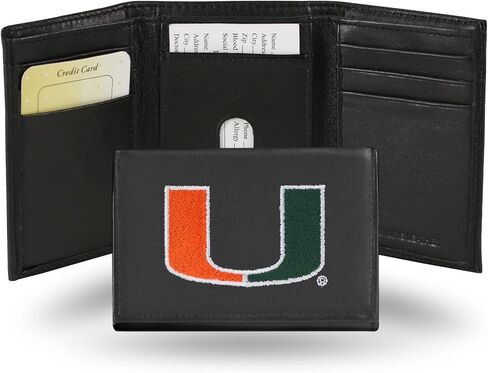 Rico Industries NCAA Tide Embroidered Genuine Leather Tri-fold Wallet 3.25" x 4.25" - Slim in Saudi Arabia