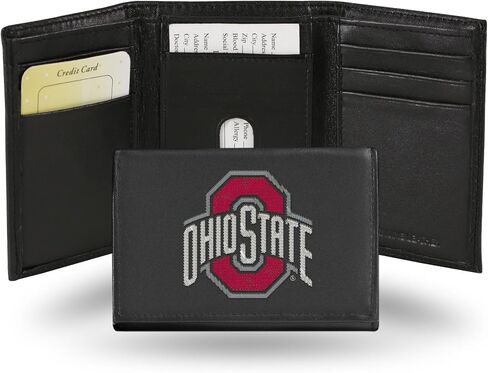 Rico Industries NCAA Tide Embroidered Genuine Leather Tri-fold Wallet 3.25" x 4.25" - Slim in Saudi Arabia