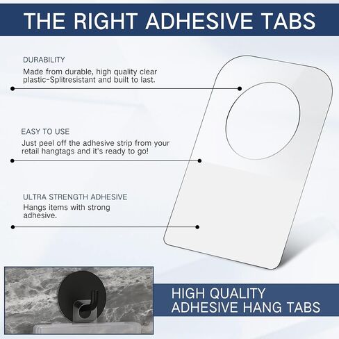 Blulu 3000 Pcs Hang Tabs Slot Hole Self Adhesive Hanging Tabs Hang Tags Transparent Sticky Tabs for Retail Displays in Business Shops(0.875 x 1.25 in, Round) in Saudi Arabia