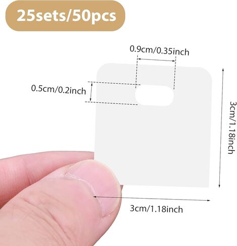 25 Sets (50 Pcs) Vertical Blind Repair Tabs, Clear Vertical Blinds Replacement Slats Fixer Tabs Vertical Blinds Repair Parts Kit in Kuwait