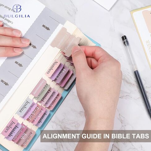 علامات تبويب الكتاب المقدس للنساء والرجال، علامات الكتاب المقدس مغلفة BULGILIA لدراسة الكتاب المقدس، طباعة كبيرة وسهلة القراءة، 75 علامة تبويب فهرس كتاب الكتاب المقدس محايدة - موضوع موراندي in Kuwait