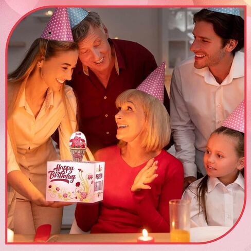 Birthday Money Box for Cash Gift Pull,Funny Carnation Pop Out Money Gift Box for Mother, Pop Up Money Holder for Cash,Surprise Money Roll Gift Boxes for Women Girlfriend Wife Daugther Grandmother in Kuwait