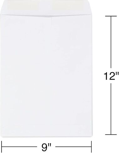 472886 مظروف كتالوج مصقول، 9 لتر × 12 ارتفاع، أبيض، 100/BX in Kuwait