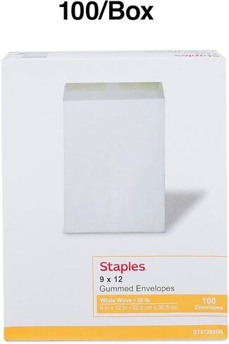 472886 مظروف كتالوج مصقول، 9 لتر × 12 ارتفاع، أبيض، 100/BX in Kuwait