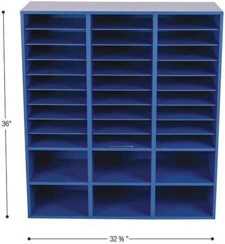 Really Good Stuff Blue 27-Slot Mail and Supplies Center with 27 Trays, 6 Cubbies, and Baskets Single Color - 1 Mail Center, 27 Trays, 6 Baskets in Saudi Arabia