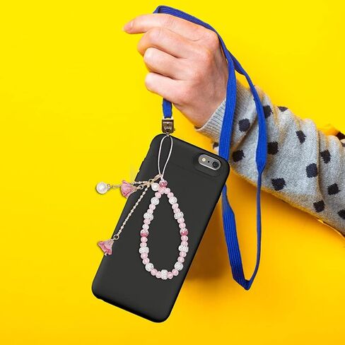 Hand Wrist Strap Lanyard for Cell Phone Mobile Phone Crystal Flower Halter Neck Phone Case Pendant for Key Bracelet Phone Case Pendant DIY Tassel Phone Straps in Saudi Arabia