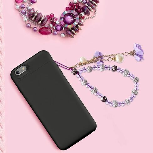 Hand Wrist Strap Lanyard for Cell Phone Mobile Phone Crystal Flower Halter Neck Phone Case Pendant for Key Bracelet Phone Case Pendant DIY Tassel Phone Straps in Saudi Arabia