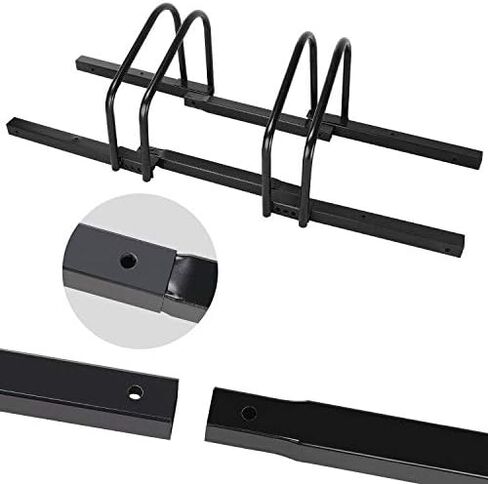 حامل دراجة هومي لوقوف السيارات على الأرض مكون من 5 رفوف قابل للتعديل ومنظم تخزين للدراجات للاستخدام الداخلي والخارجي باللون الأسود in Kuwait