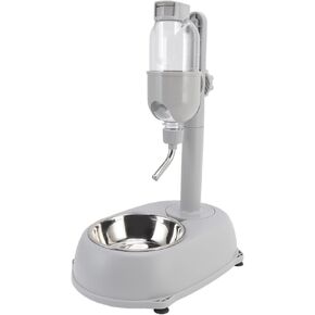 Ejoyous Dog Water Dispenser, Height Adjustable Pet Food Feeder Automatic Water Bottle Dispenser Standing Feeding Bowl for Cats Puppy Pets