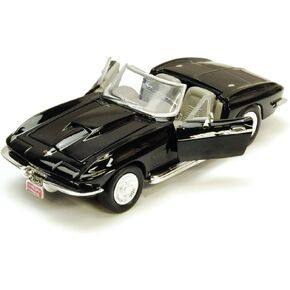 1967 Chevy Corvette, Black - Motormax 73224 - 1/24 Scale Diecast Model Toy Car