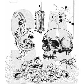 Stampers Anonymous - Tim Holtz - Foreboding Cling Stamps - CMS470