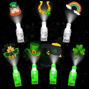 28 حزمة LED LEVER LIGHT LIGHT ST PATRICKS Day Accessories ، تضيء ألعاب Toys Bulk St. Patrick's Day For Kids Adult ، Glow in the Dark Party Favour