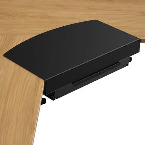 Clamp on Desk Corner Sleeve with Drawer, L Desk Connector Platform with Mounting Under Desk Drawer Hanging Corner Desk for Extender Desk Space