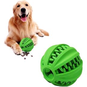Dog Ball Toy - Interactive Dog Enrichment, Mental Stimulation Treat Embedding Rubber Ball Reduce Boredom (3 inches)