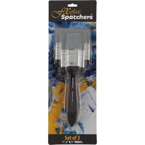 Creative Mark FX Effects Silicone Spatcher Blades - Silicone Brush Used for Applying or Spreading Paint, Scraping, Lifting, and Mixing - Set of 3 (1 in, 2 in, 3 in)