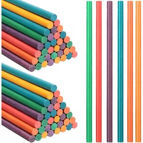 Yulejo 60 Pack Rhythm Music Sticks Wood Classroom Music Rhythm Sticks Colorful Wood Sticks Percussion Instruments, 12 x 1/2 Inch, 6 Colors