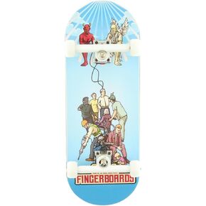 Skull Fingerboards® End Game 34mm Pro Complete Professional Wooden Fingerboard Mini Skateboard 5 PLY with CNC Bearing Wheels