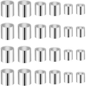 PH PandaHall 925 Sterling Silver Crimp Beads 90pcs Tube Spacer Beads 3 Sizes End Stopper Beads Crimp Tube Beads 1.4mm 1.5mm 2mmJewelry Crimping Beads for DIY Jewelry Making Finding, 1.2/1.5/2mm Hole
