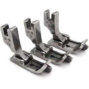 CKPSMS brand - 3PCS INDUSTRIAL SEWING MACHINE HINGED RIGHT GUIDE FEET Compatible with JUKI DDL-127, DDL-227, DDL-500 CONSEW 210,218,219#SP-18 1/16+1/8+1/4 (SP-18R 1/16+1/8+1/4 with Right Guide)