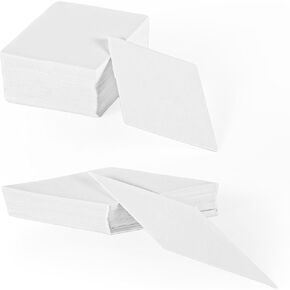 200pcs English Paper Piecing Templates for Quilting, White Diamond Shapes Paper Piecing Paper Supplies Accessories Part for Quilting Sewing DIY Crafts Slicing Patchwork (Long Rhombus, Flat Rhombus)