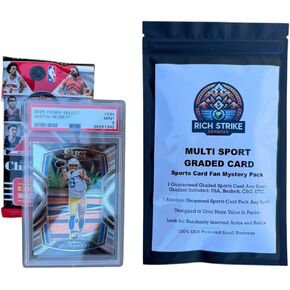 Rich Strike Repacks Multi Sport Graded Card Mystery Pack, 1 Graded Sports Card (Any Sport), 1 Unopened Card Pack (Any Sport). Look for Special Inserts.
