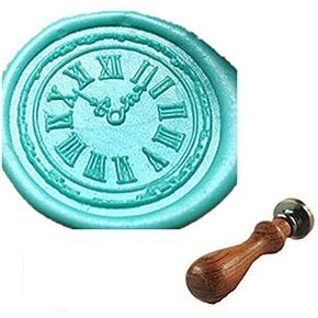 Vintage Roman Numerals Clock Wax Seal Sealing Stamp Embellishment Wedding Invitation Card Snail Mail Gift Wrapping Wine Package Great Christmas Gift Idea Wax Seal Stamp Set