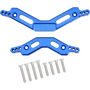 Aluminum Alloy Front and Rear Shock Tower Upgrade Parts for ARRMA Granite Senton Big Rock Typhon Vorteks 3S Mega 550 Outcast Kraton 4S (Blue)