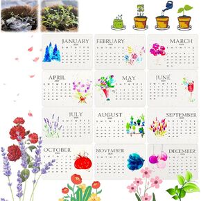 Seed Calendar 2025, from January 2025 to December 2025, the perfect modern greening calendar, scheduling and organizing, Upgrade 2025 Plantable Seed Calendar, Eco-Friendly Greenery Planner