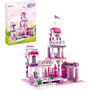 Princess Castle Building Blocks - 274 Pcs Pink Castle Toy Compatible with Lego Blocks Sets Christmas Birthday Gift for Girls Age 4 5 6 7 8 9 10 11 12