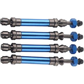 for Traxxas Slash 4X4 Axles, 4Pcs Cvd Front Rear Drive Shaft Metal Axle for Traxxas Slash 4X4 1/10 Rc Car, Crawler Drive Shaft 44936 (Dark Blue)