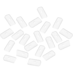 uxcell Silicone End Caps, 100Pcs 6mm - Silicone Plug Fit for Corset Polyester Boning for Sewing, for Wedding Dress, Bridal Gown (White)