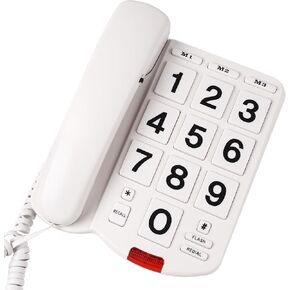 Landline Phone, Big Button Phone for Seniors, Telephone Can One-Touch Dialling with 9 Piction, Suitable for People with Vision Disorders/Hearing Damage, Corded Phone Can Be Used for Office