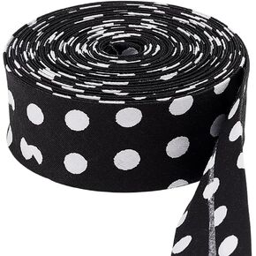 PH PandaHall 10.9 Yards/10m Single Fold Bias Tape Red White Polka Dot Ribbons 1.18"/ 30mm Polyester Single Fold Binding for Sewing Piping Binding Hemming Apparel Making Hair Bows Scrapbooks Headbands