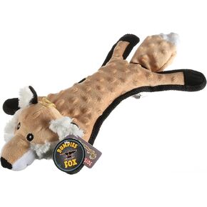 Steel Dog Bumpies Fox 3-in-1 Dog Toy, 17 Inch, with Tennis Ball Head, Rope Body, Reinforced Seams, and Crinkle Paws