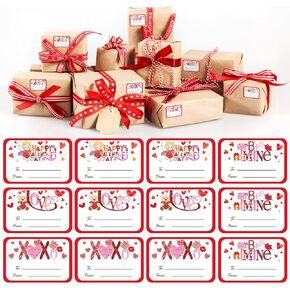 240 Pieces Valentine's Day to and from Stickers Valentines Heart Gift Tags Self Adhesive Valentine Tags Homemade Stickers Labels Labels for Homemade Products Gift Wrapping, Envelope Sealing