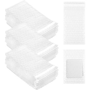 300Pcs Bubble Wrap Bags 4 x 6 Inch Clear Bubble Out Bags Self Sealing Bubble Wrap Pouches Double Wall Bubble Pouch Bag for Moving and Storage