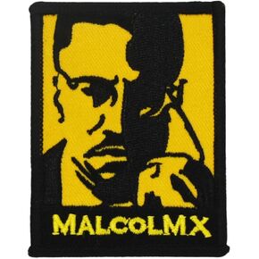 Cute-Patch Black Lives Matter Malcolm X Embroidered Iron on Patch Fist Up Black Power Anti Racist