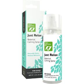 Only Natural Pet Just Relax Botanical Behavior Calming Spray for Dogs - Naturally Calms Anxious Behavior - 3.4 oz Spray