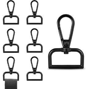 8pcs 1 Inch Metal Swivel Snap Hooks, Lobster Claw Clasps for Purse Hardware Bag Making Lanyard Keychains Hooks Assorted Color